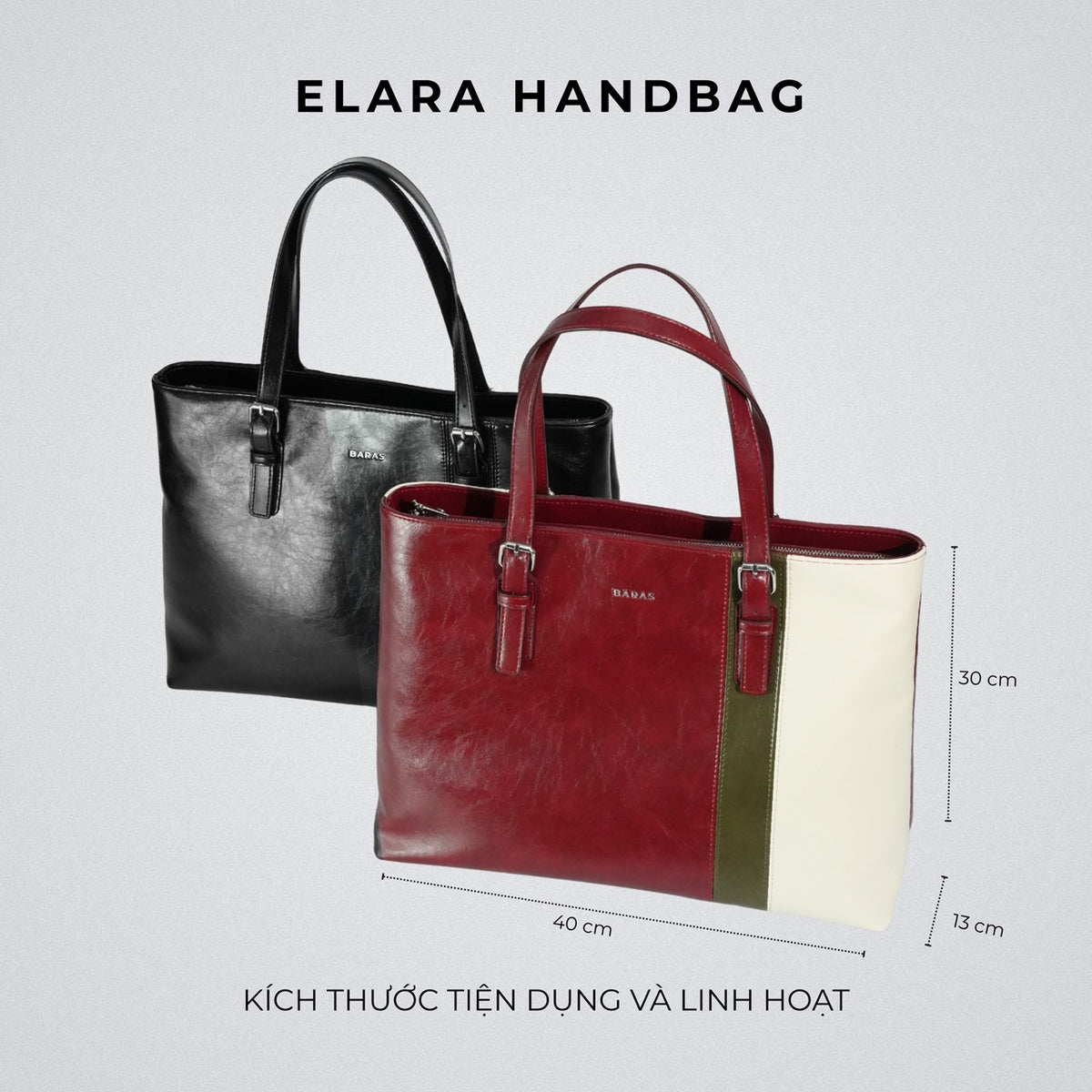 Túi xách da nữ Elara Handbag - màu Đỏ Trắng Xanh rêu-thumbmail-6