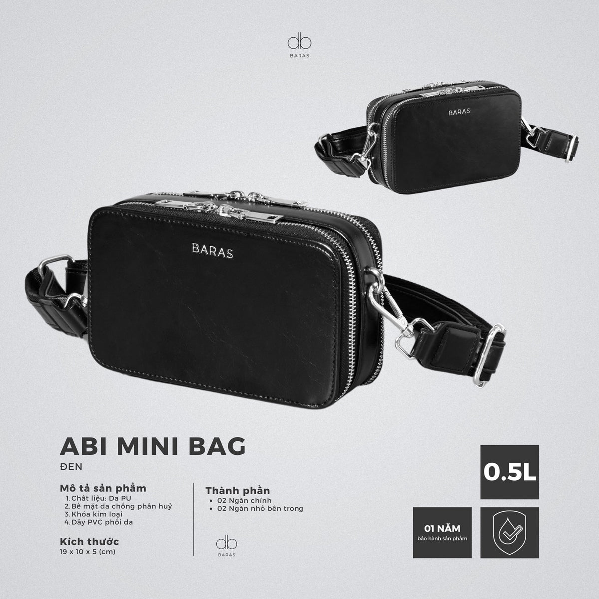 Túi Đeo Chéo Da  Abi Mini Bag – BARAS