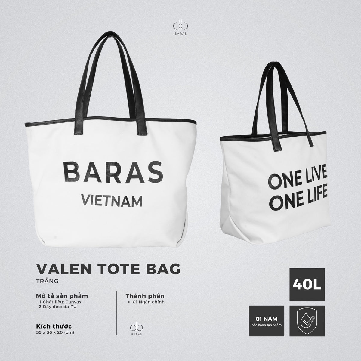 Túi Valen Tote Bag - Canvas