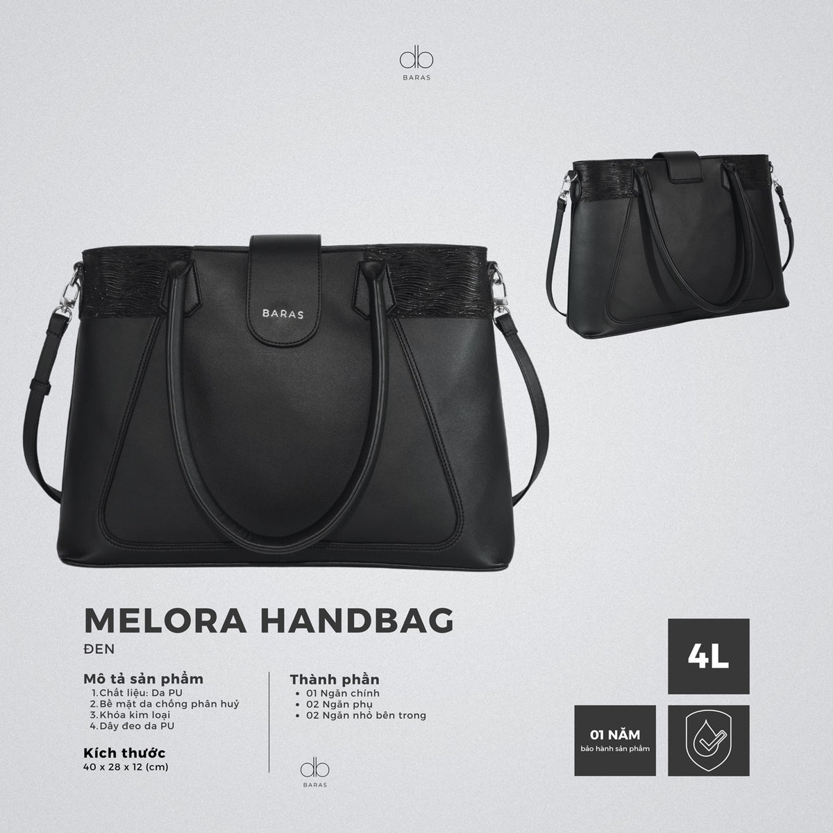 Túi xách da văn phòng nữ Melora Handbag