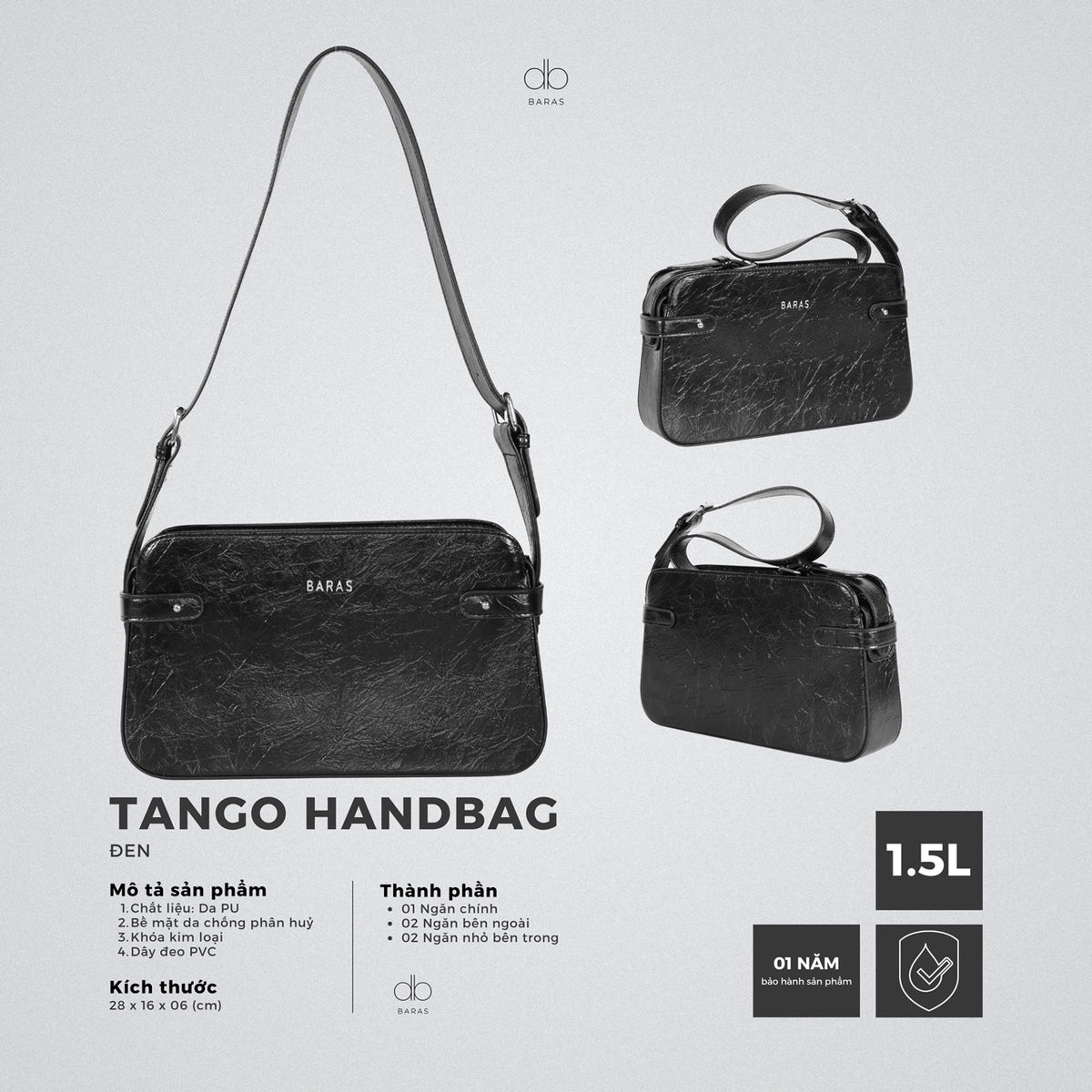 Túi xách da nữ Tango Handbag