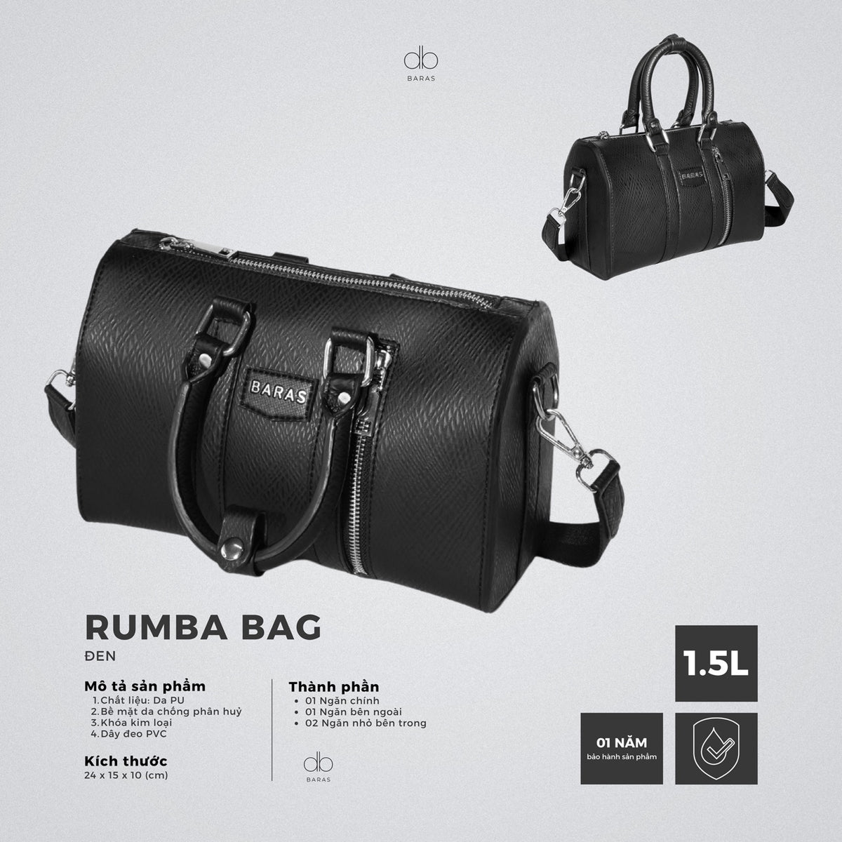 Túi đeo chéo da nam Rumba Bag