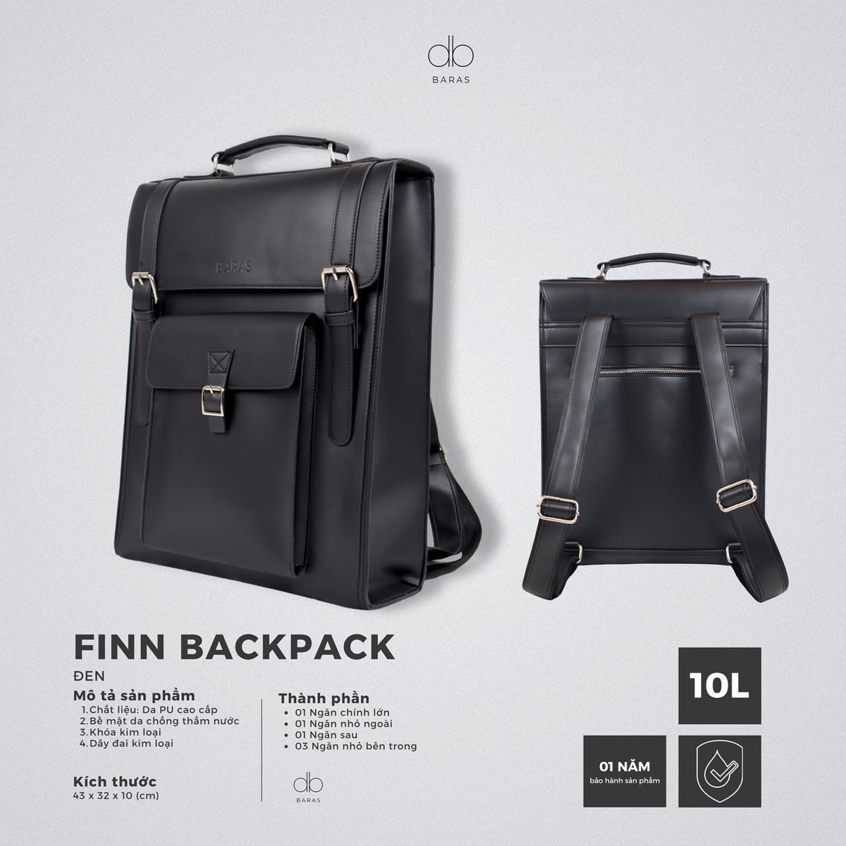 Balo da thời trang nam Finn Backpack