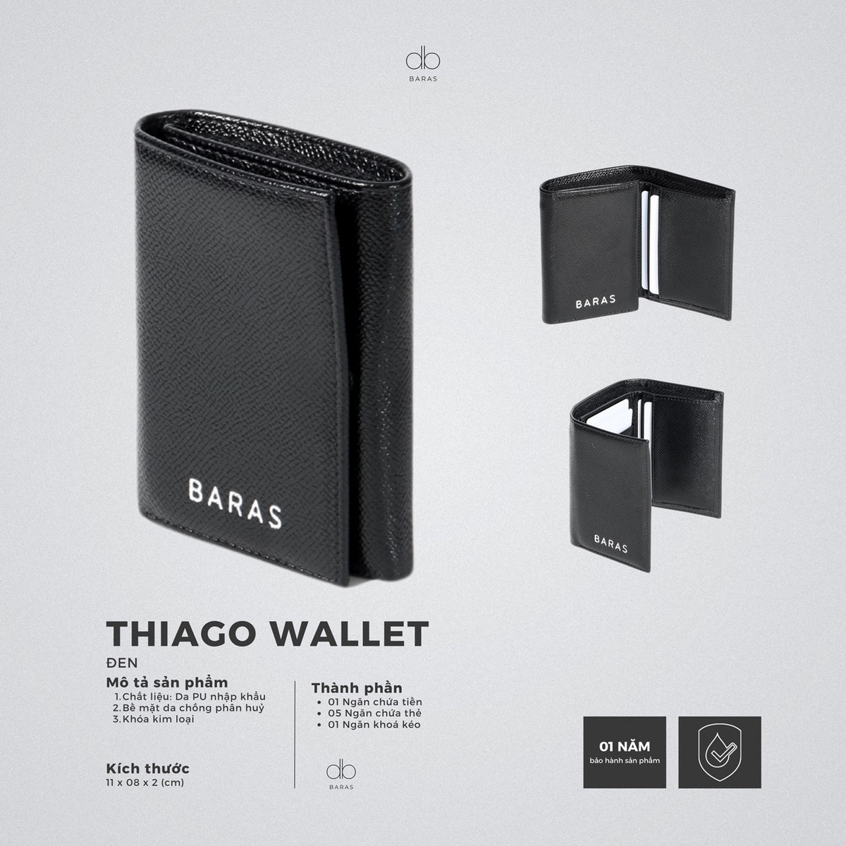 Ví da gập Thiago Wallet