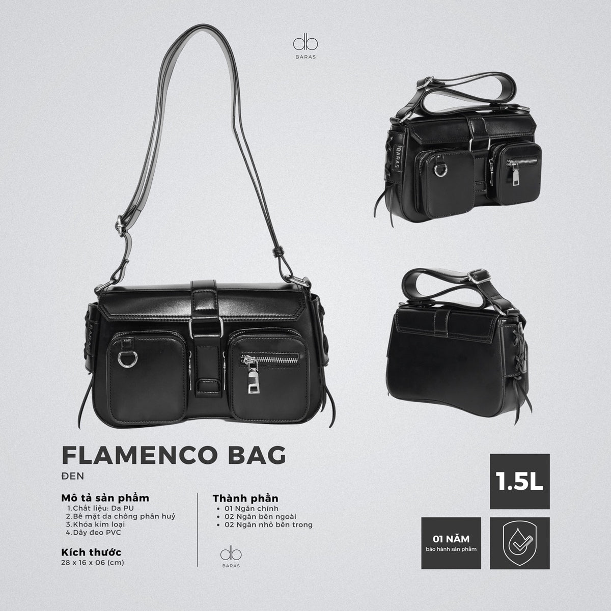 Túi xách da nữ Flamenco Handbag