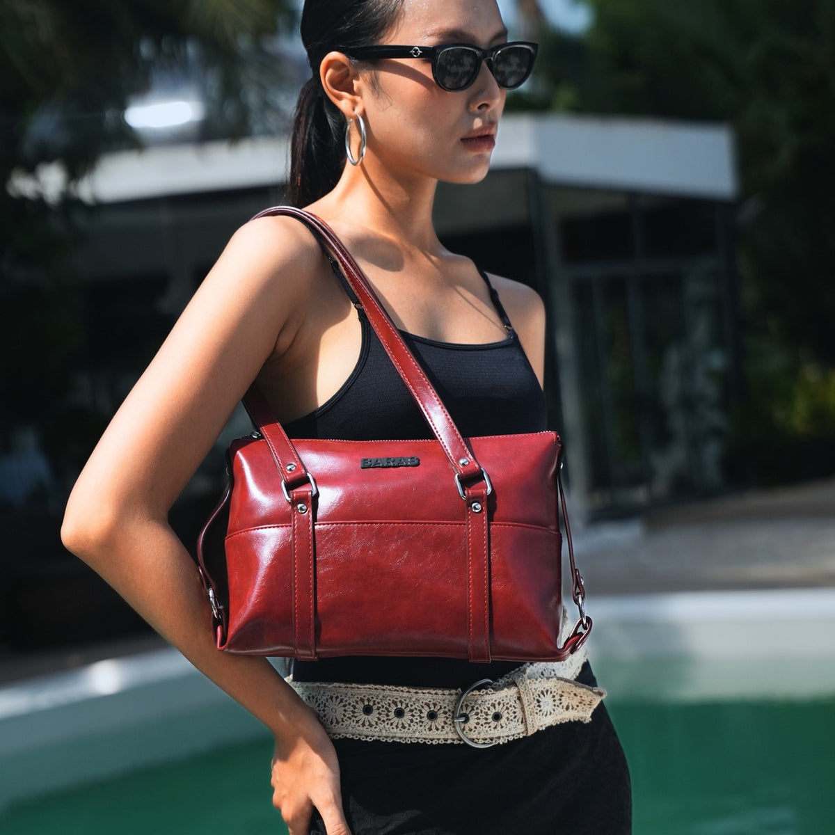 Túi xách da nữ Nori Handbag - màu Đỏ-thumbmail-7