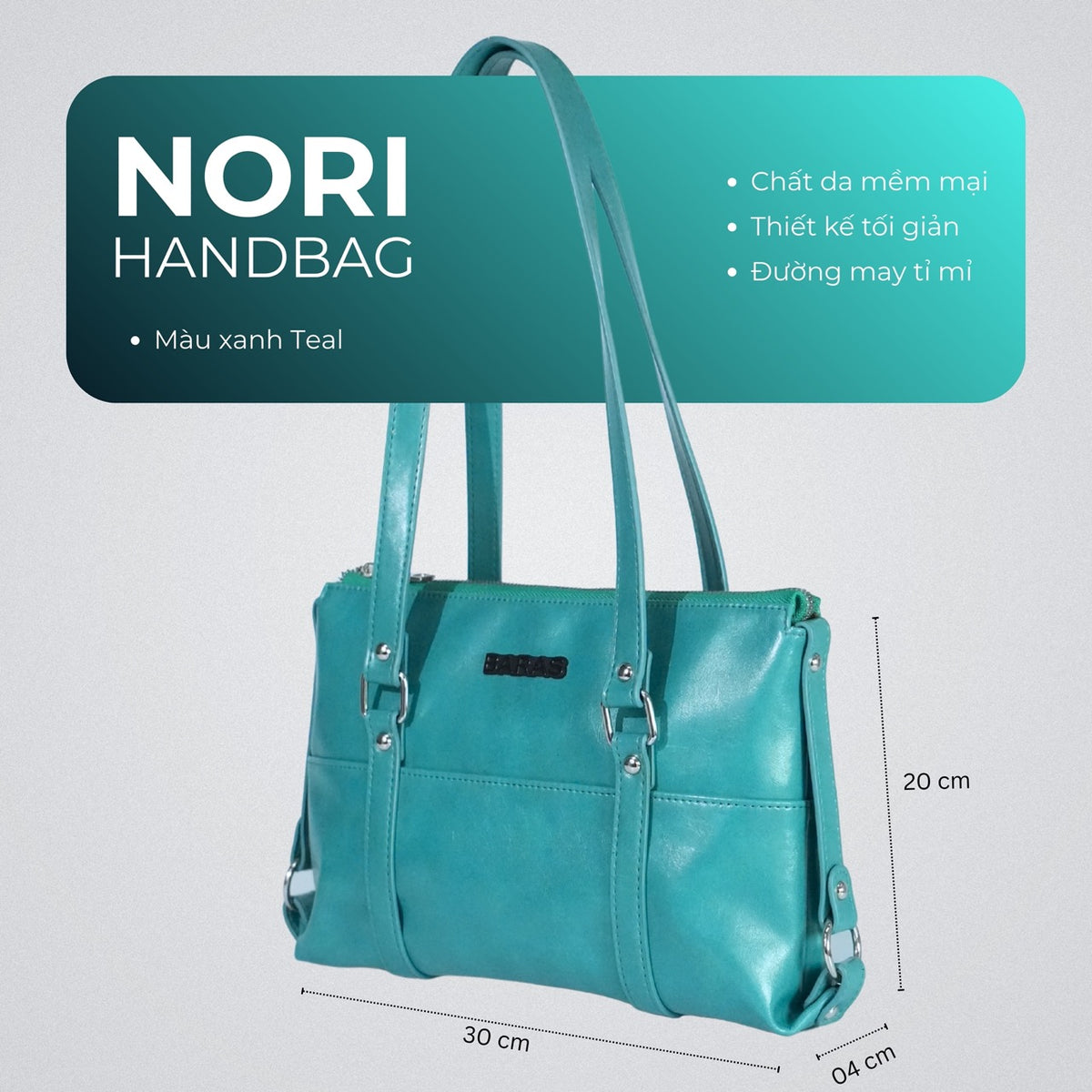 Túi xách da nữ Nori Handbag - màu Xanh Teal-thumbmail-7