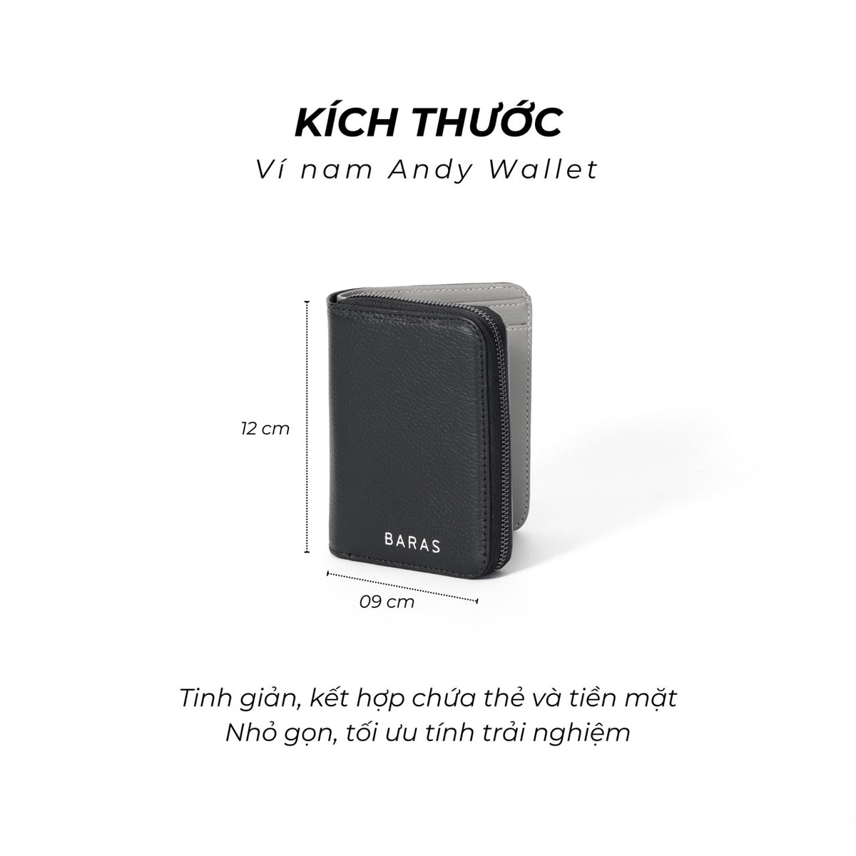 Ví da dáng đứng khoá kéo Andy Wallet-thumbmail-3