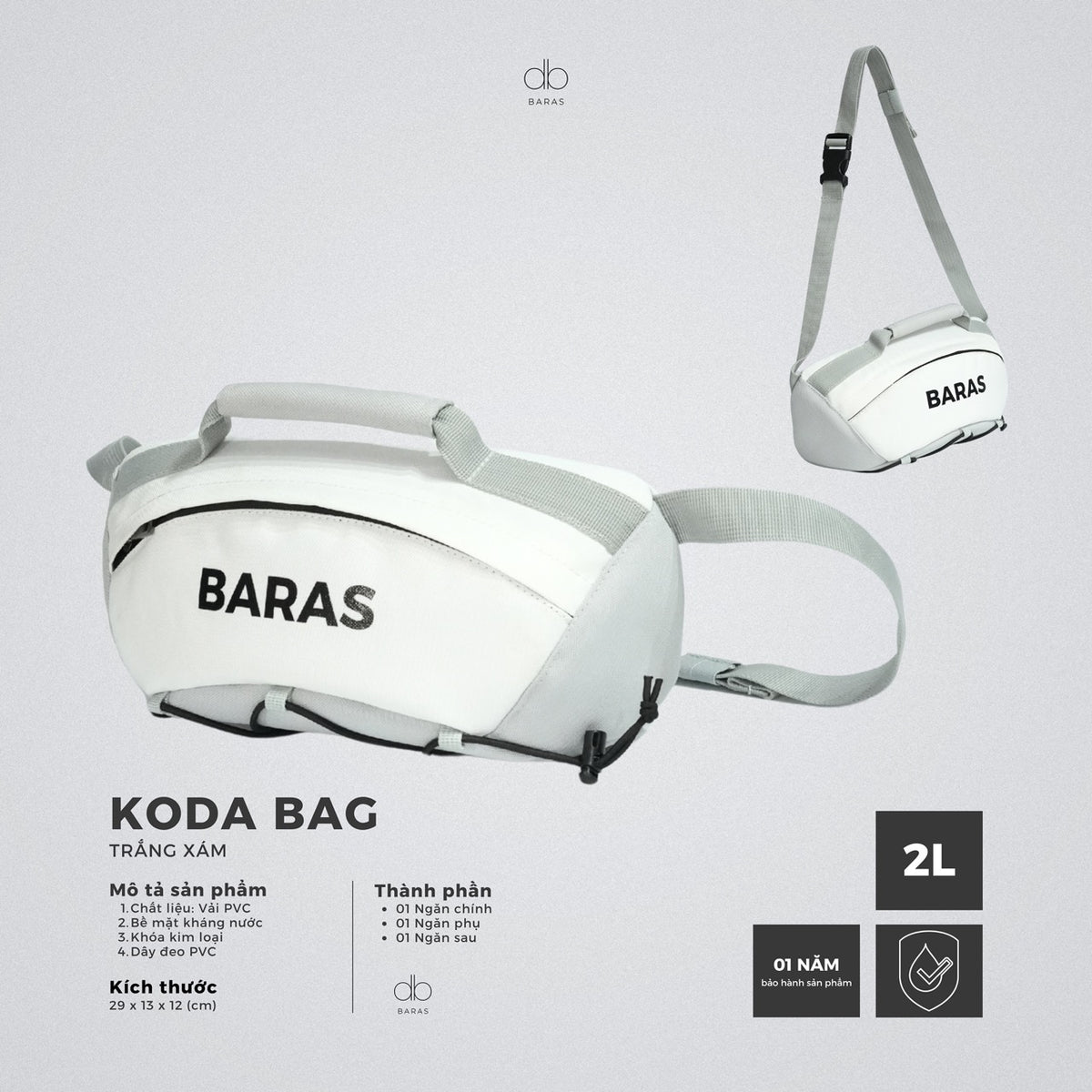 Túi bao tử đeo chéo nam Koda Bag