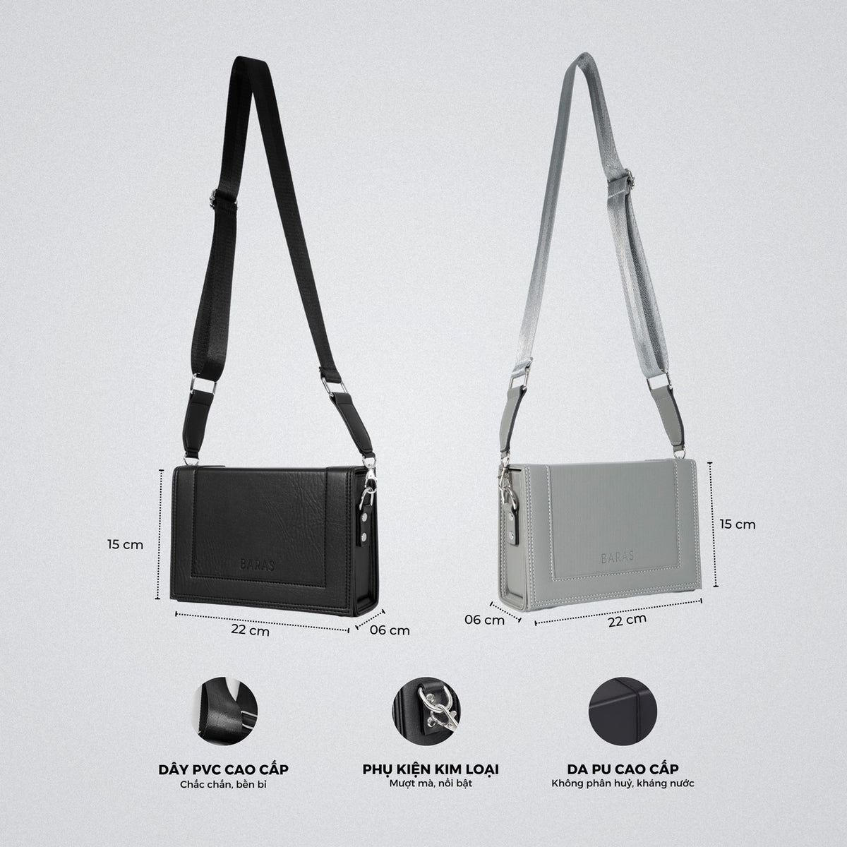 Túi đeo chéo Murphy Bag - màu Xám-thumbmail-6